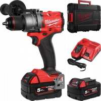 Аккумуляторная дрель-шуруповёрт Milwaukee M18 FDD3-502X 18 В, 2×5,0 А·ч АКБ, ЗУ, кейс