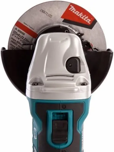 Аккумуляторная угловая шлифовальная машина Makita DGA513RTJ 18 В, 2×5,0 А·ч АКБ, ЗУ, кейс Makpac
