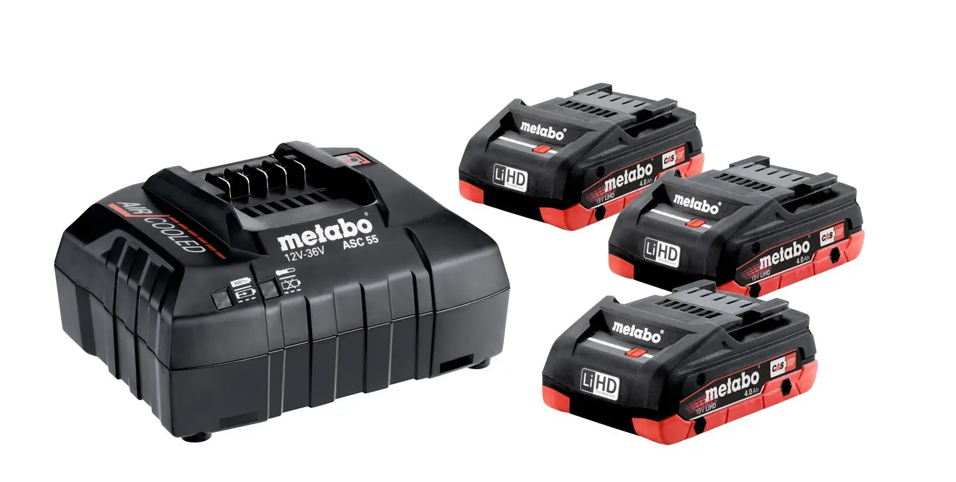 Базовый набор Metabo 3 x LiHD 18 В / 4,0 А·ч + ASC 30-36 В 685132000