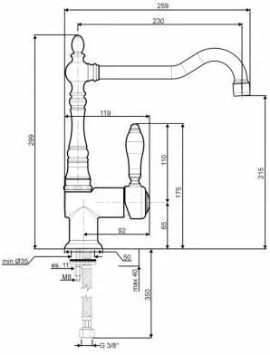 Кухонный смеситель SMEG MIR6RA-2 медный