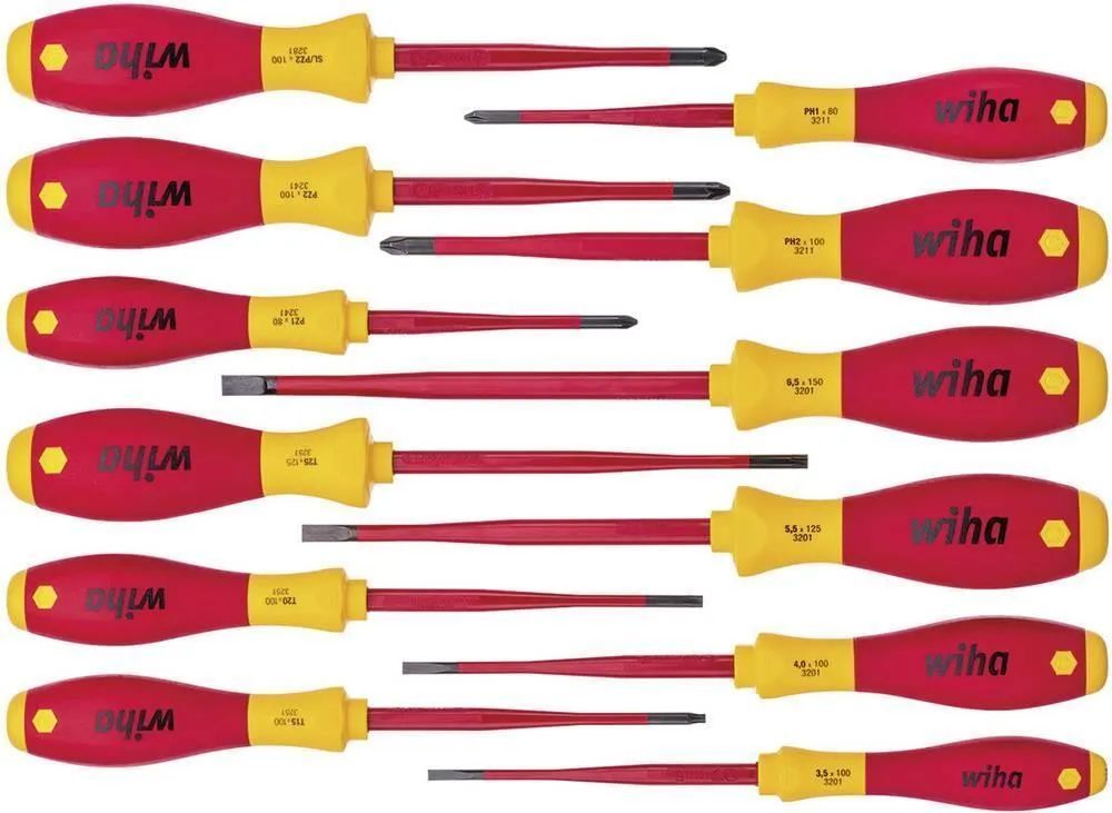 Набор отверток Wiha SoftFinish electric slimFix 41003 12 шт