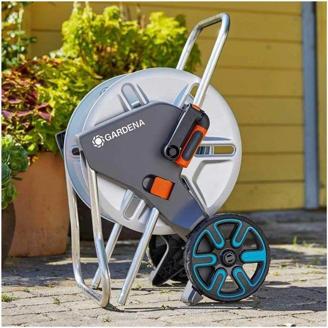 Тележка для шланга Gardena CleverRoll M Metal с классическим шлангом 25 м (18543-26)