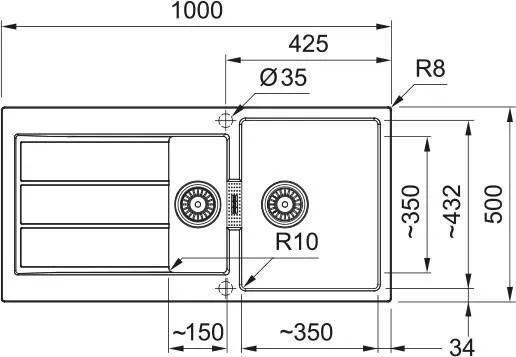 Кухонная раковина Franke Sirius S2D 651-100 143.0618.670, белый полярный