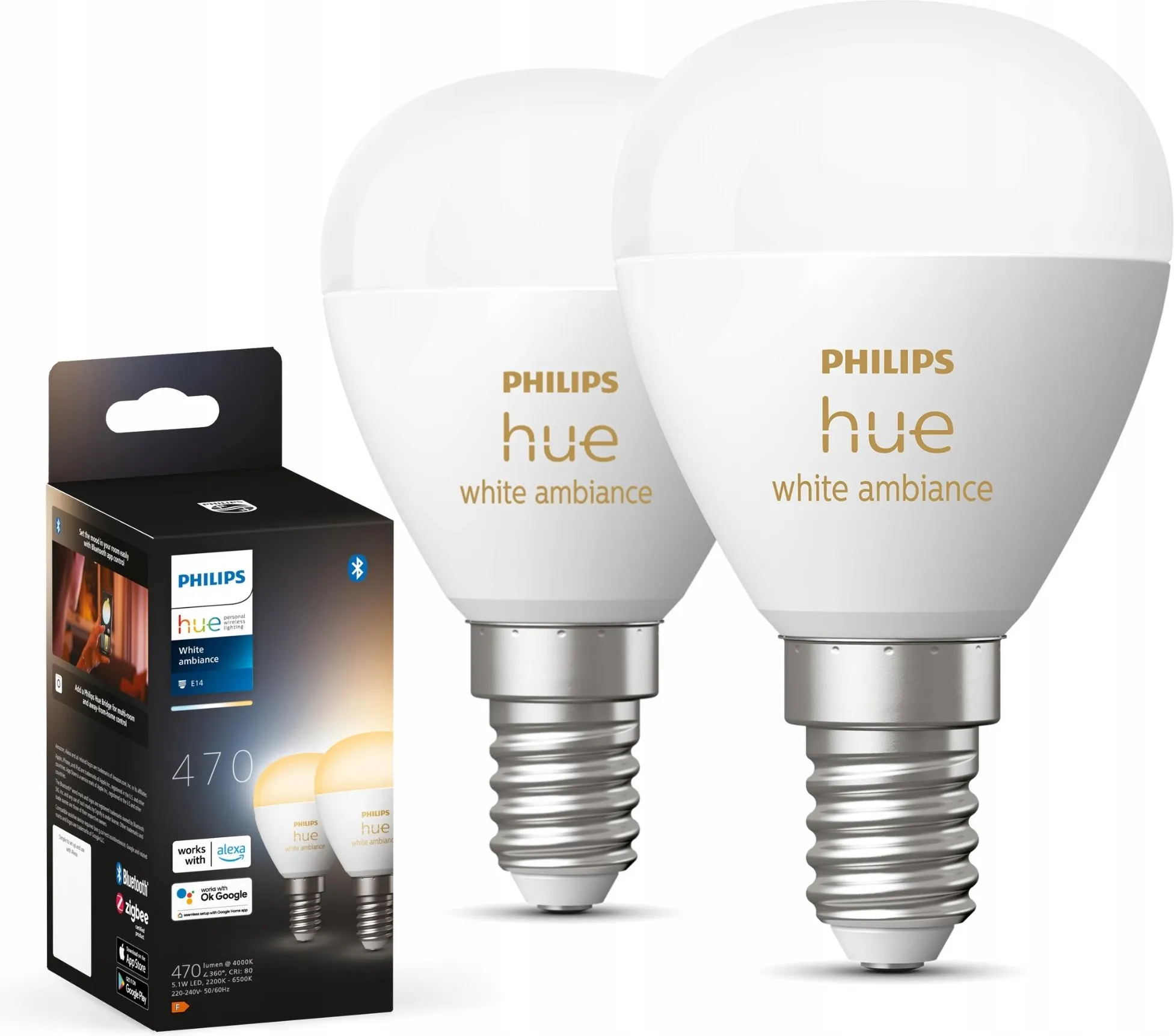 Лампочка PHILIPS HUE White ambiance E14 929003573702