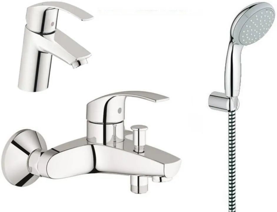 Комплект смесителей Grohe Eurosmart 32925001+33300001+27600000