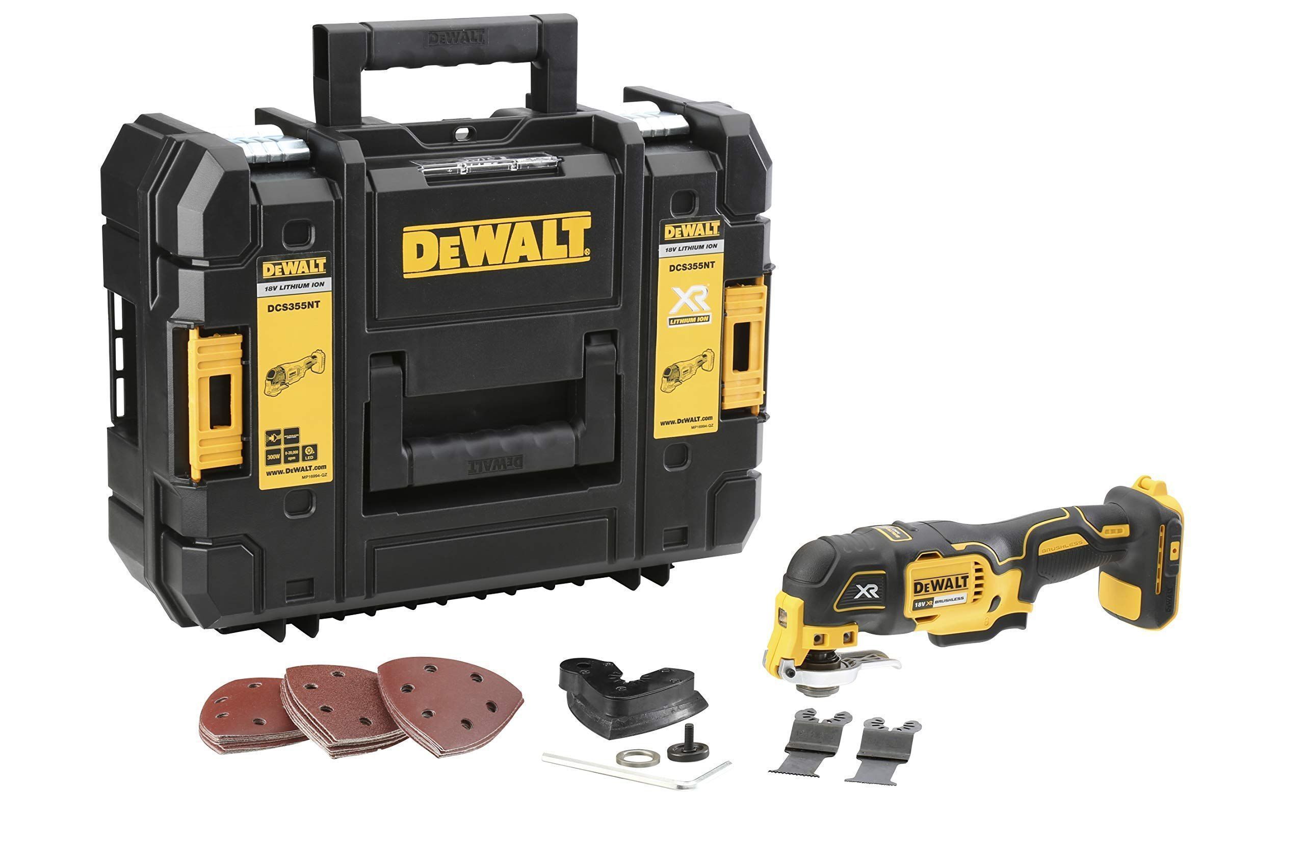 DeWALT DCS355NT многофункциональный осциллирующий инструмент Черный, Желтый 20000 OPM