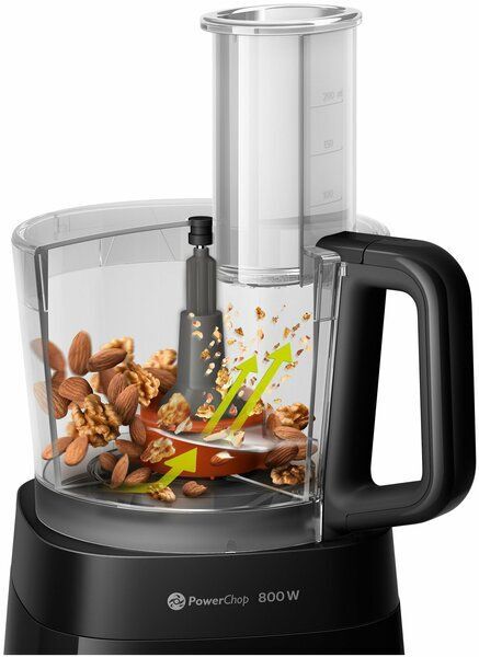Кухонный комбайн Philips HR7510/10 Daily Collection с 29 функциями, 800 Вт, чeрный
