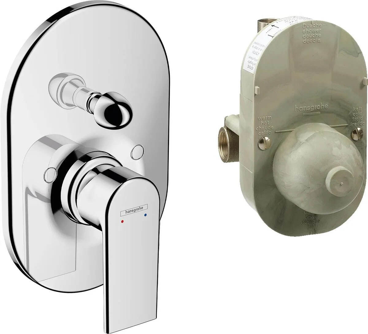 Смеситель для ванны Hansgrohe Vernis Shape Kpl 71472000 хром