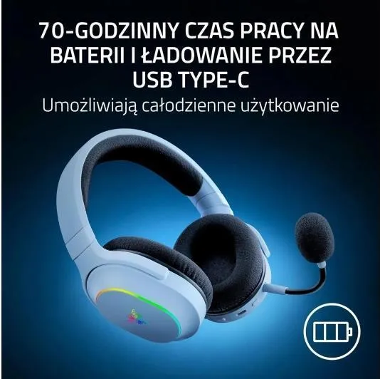 Беспроводные наушники Razer Barracuda X Chroma On-Ear, белые