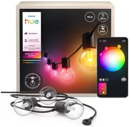 Садовая гирлянда PHILIPS Hue Festavia 14 м + удлинительный модуль Bluetooth 929004581906