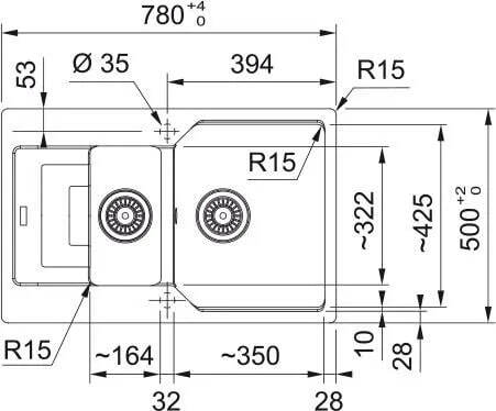 Кухонная раковина Franke Urban UBG 651-78 114.0687.296, оникс