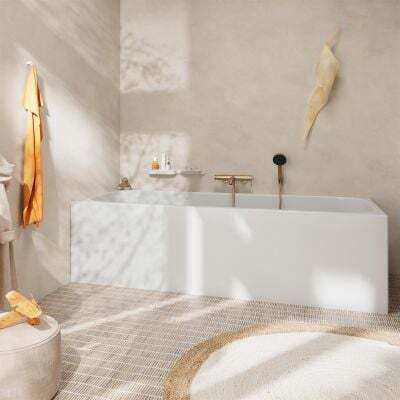 Настенный смеситель для ванной Hansgrohe Tecturis S 73422140 бронза матовая