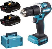 Аккумуляторная ударная дрель-шуруповёрт Makita DHP487RAJ 18 В, 2×2,0 А·ч АКБ, ЗУ, кейс Makpac