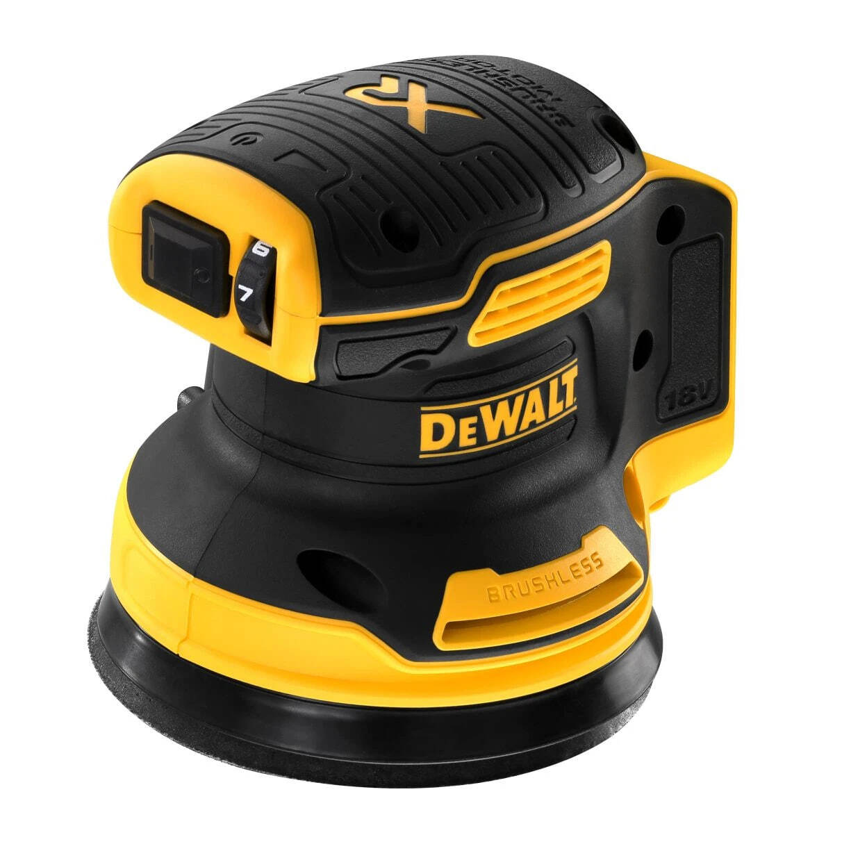 Аккумуляторная эксцентриковая шлифмашина DeWalt (DCW210NT), без АКБ и ЗУ, в кейсе