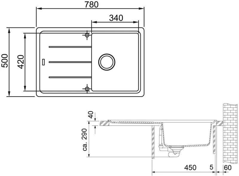 Кухонная раковина Franke Sirius SID 611-78 114.0181.973, оникс