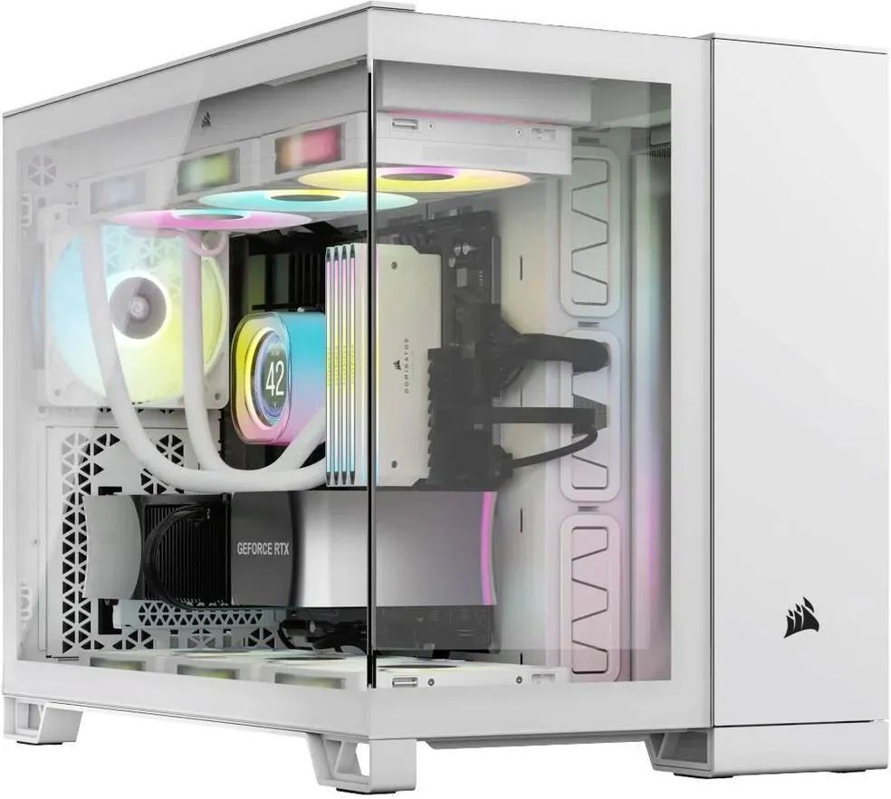 Корпус Corsair Case Icue 2500X Rgb Midi Tg Белый (CC9011268WW)