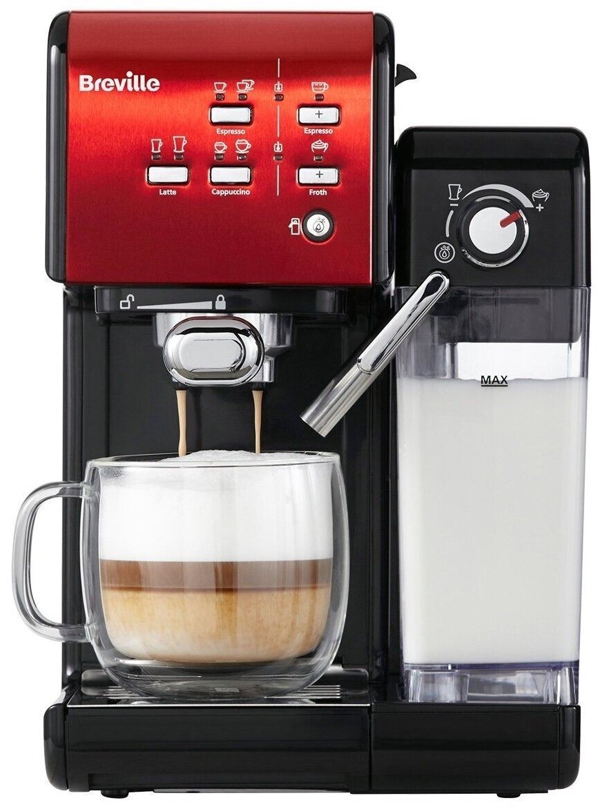 Кофемашина Breville Prima Latte II , красная / VCF109X4