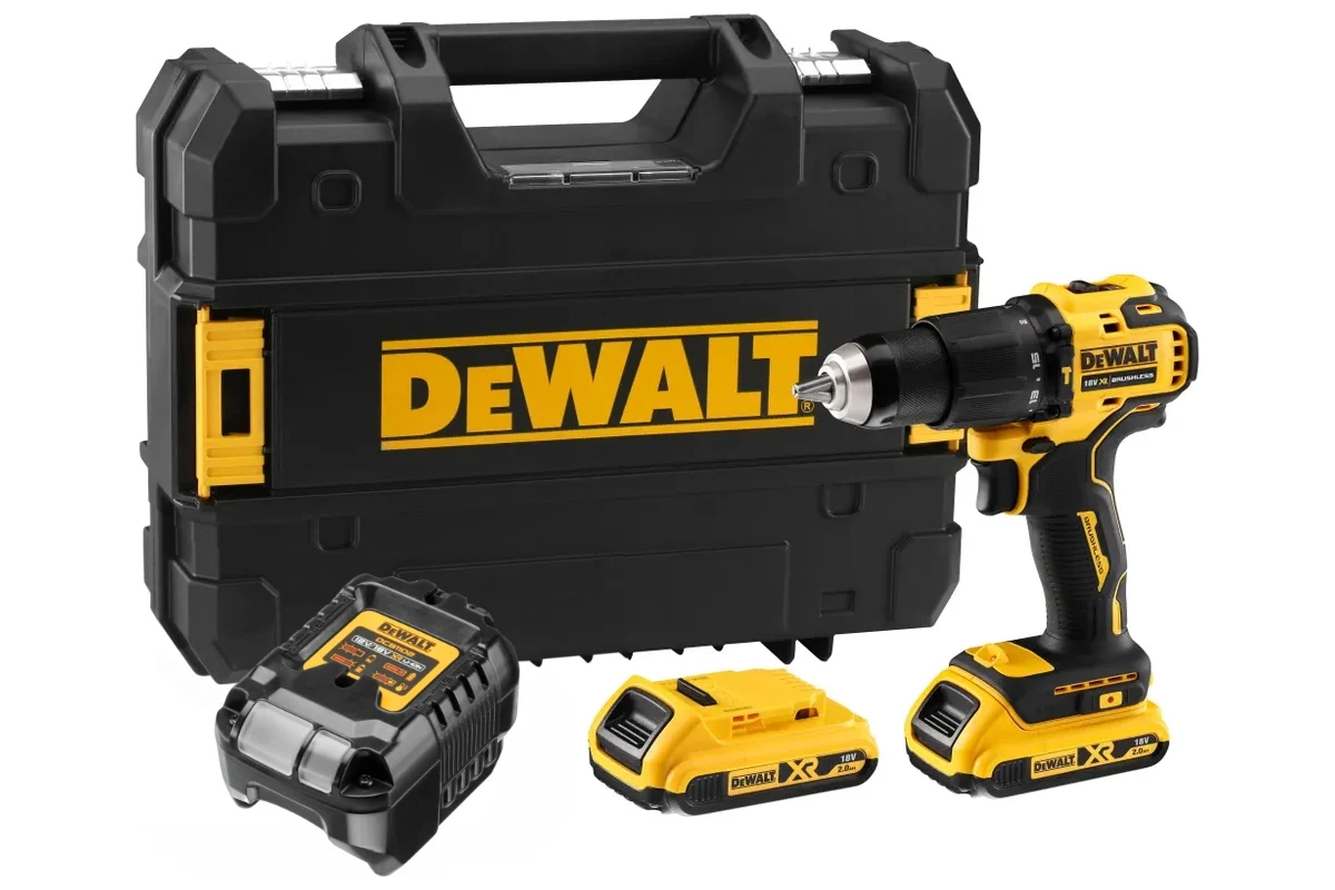 Аккумуляторная ударная дрель-шуруповерт DeWalt DCD709S2T, с 2 АКБ, ЗУ и кейсом TSTAK