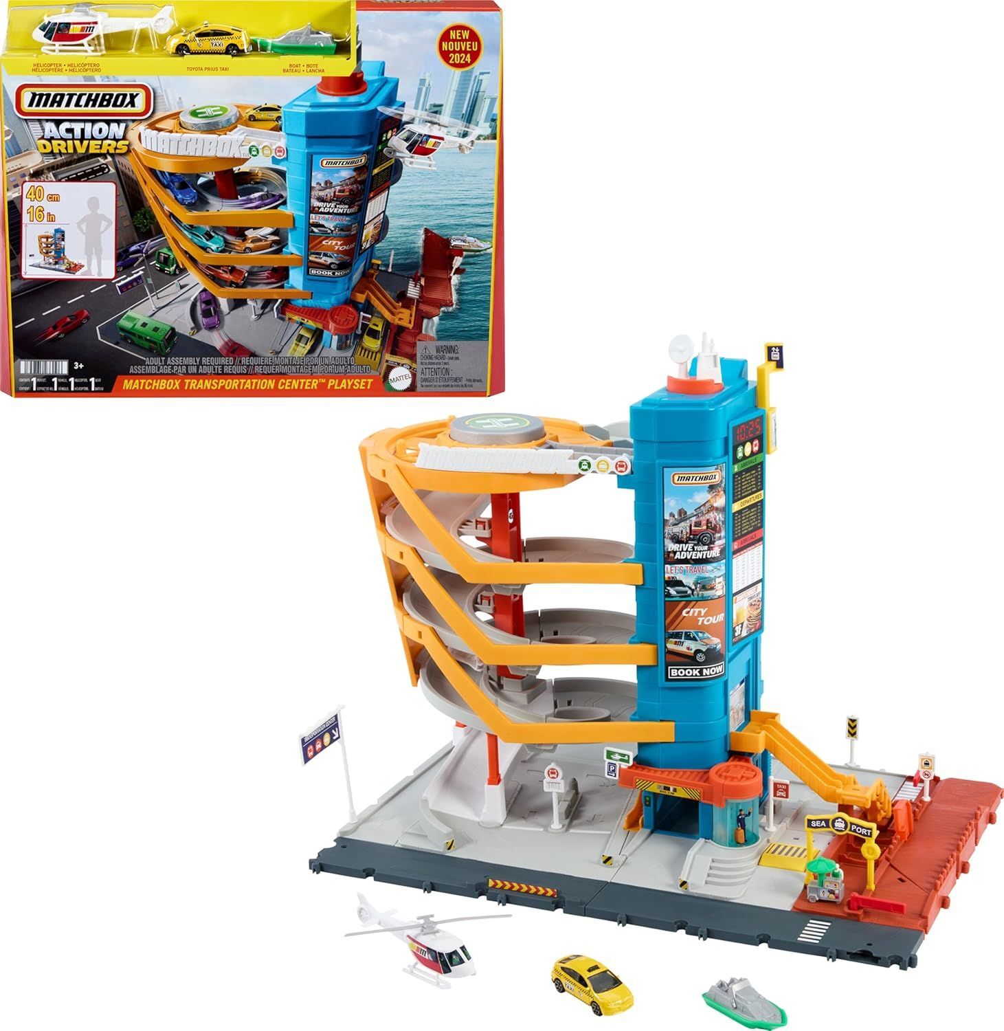 Игровой набор Mattel Matchbox Action Водители Транспортный центр Real Adventures HXL47
