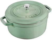 Чугунная круглая кастрюля Staub Cocotte 6,7 л, мятная 405087070
