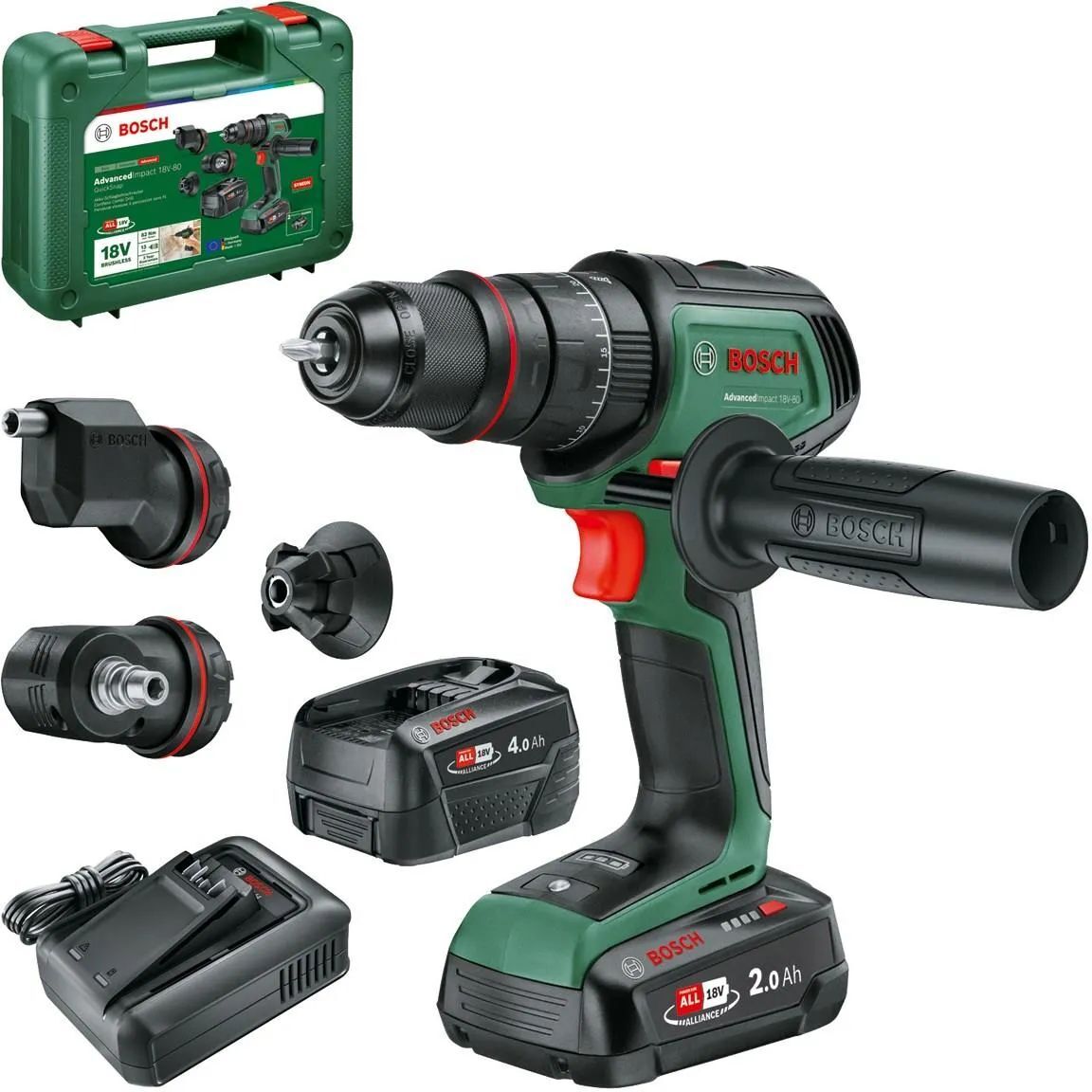 Аккумуляторная ударная дрель Bosch AdvancedImpact 18V-80 QuickSnap (06039E2104)