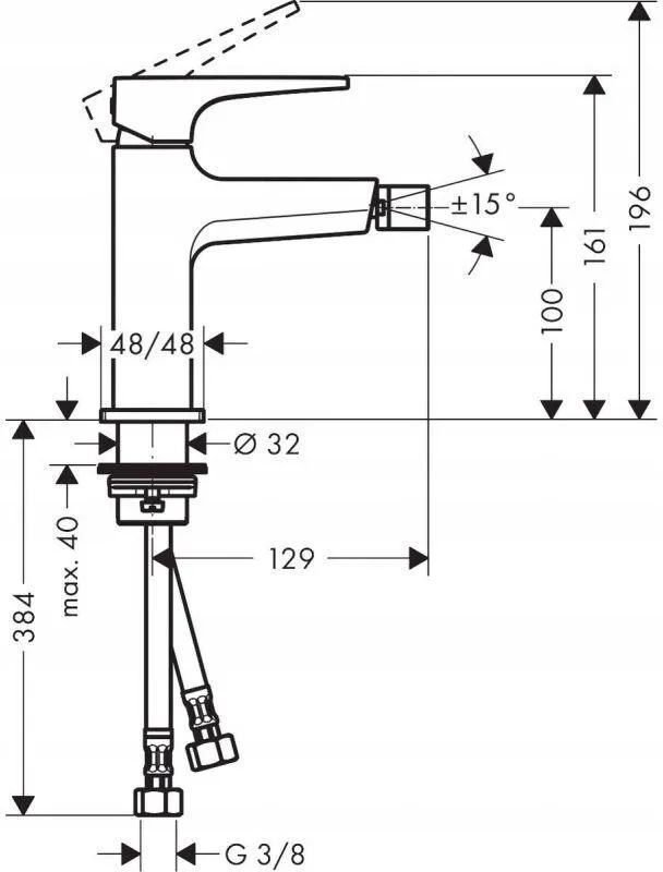 Смеситель для биде Hansgrohe Metropol 32520000 хром