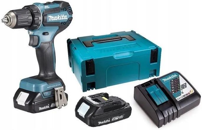 Дрель-шуруповёрт Makita DDF485RAJ 18V с АКБ 2x2,0 Ah и ЗУ