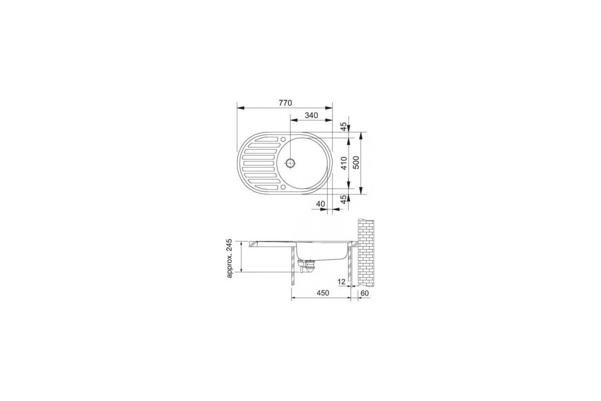 Кухонная раковина Franke ROG 611 114.0330.956, ореховый