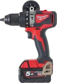 Аккумуляторная ударная дрель-шуруповёрт Milwaukee M18 BLPD2-502X 18 В, 2×5,0 А·ч АКБ, ЗУ, кейс