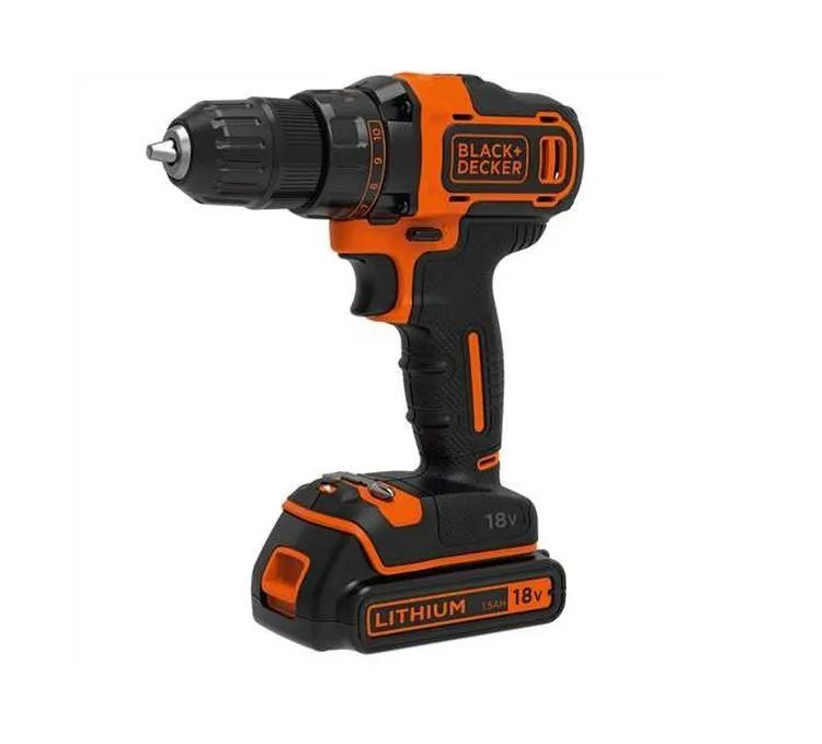 Дрель-шуруповёрт аккумуляторный Black&Decker BDCDD186B-QW 21.5 Ah/18 V с ЗУ