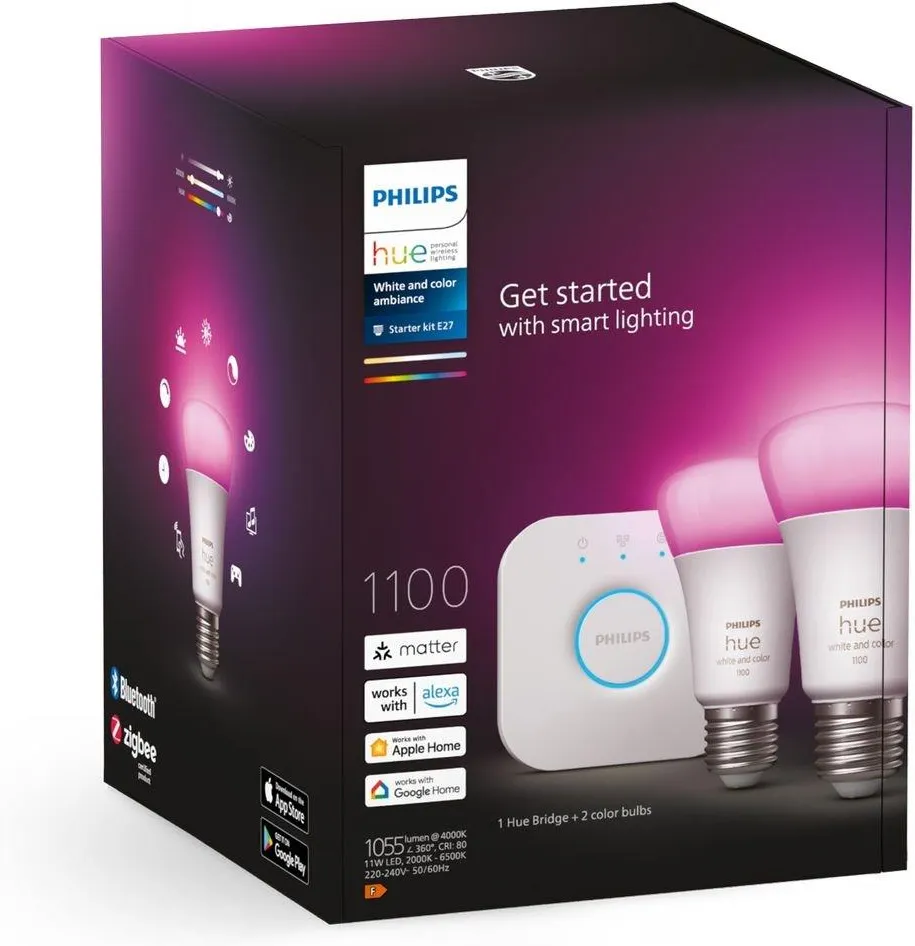 Комплект PHILIPS HUE White and color ambiance E27 929002468810