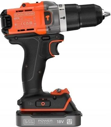 Аккумуляторная ударная дрель шуруповерт Black&Decker BCD383D2XK аккумуляторы 2x2.0 Ач кейс