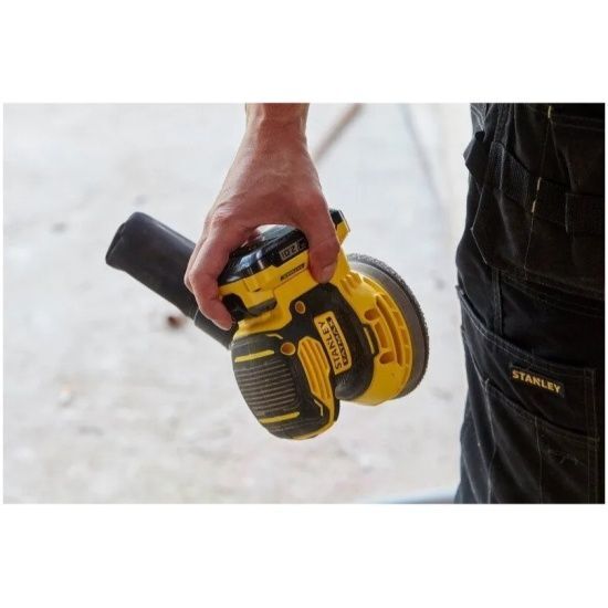 Аккумуляторная эксцентриковая шлифмашина Stanley 125 мм (SFMCW220D1S)