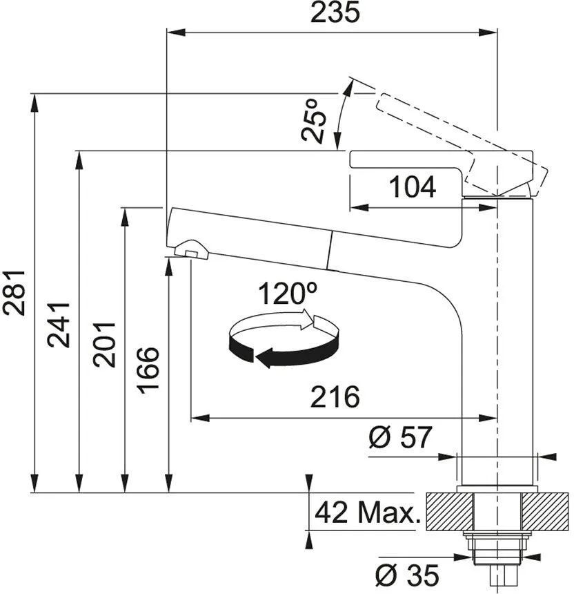 Кухонный кран Franke Centro Pull-Out 115.0621.546, оникс