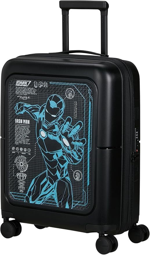 American Tourister Dashpop Disney, Spinner S расширяемая ручная кладь, 55 см, 41/47 л, разноцветный Iron Man