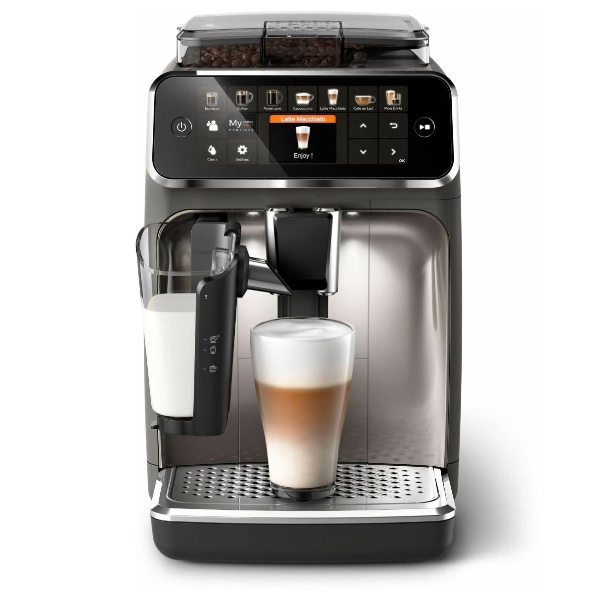 Кофемашина Philips EP5444 5400 Series LatteGo, светло-серый