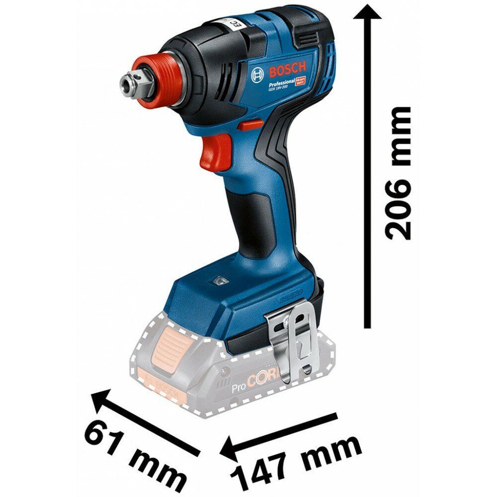Гайковерт Bosch GDX 18V-200 Solo (06019J2204)
