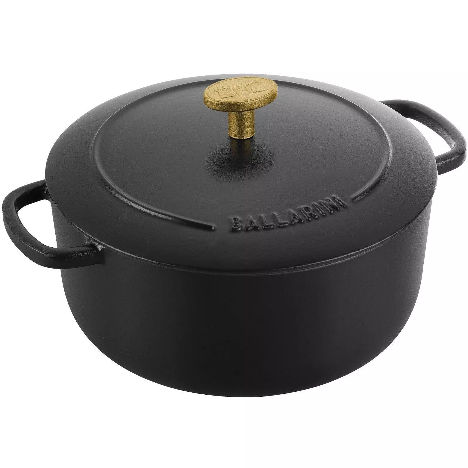 Чугунная кастрюля Ballarini Bellamonte, круглая, 7 л, черная