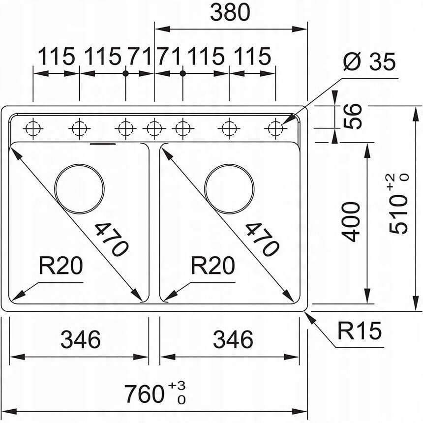 Кухонная раковина Franke Maris MRG 620-35-35 114.0661.782, матовый черный