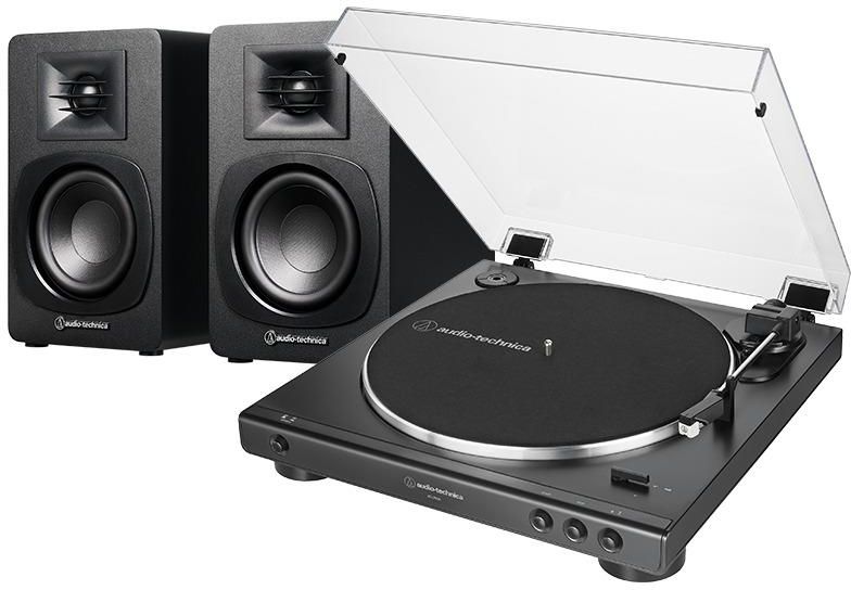 Стереокомплект Audio-Technica AT-LP60XUSB + AT-SP3X, черный
