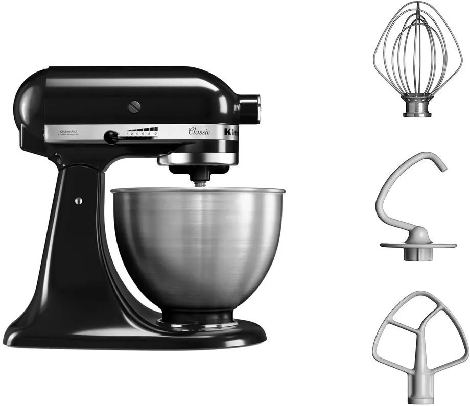 Планетарный миксер KitchenAid Classic 5K45SSEOB, чёрный