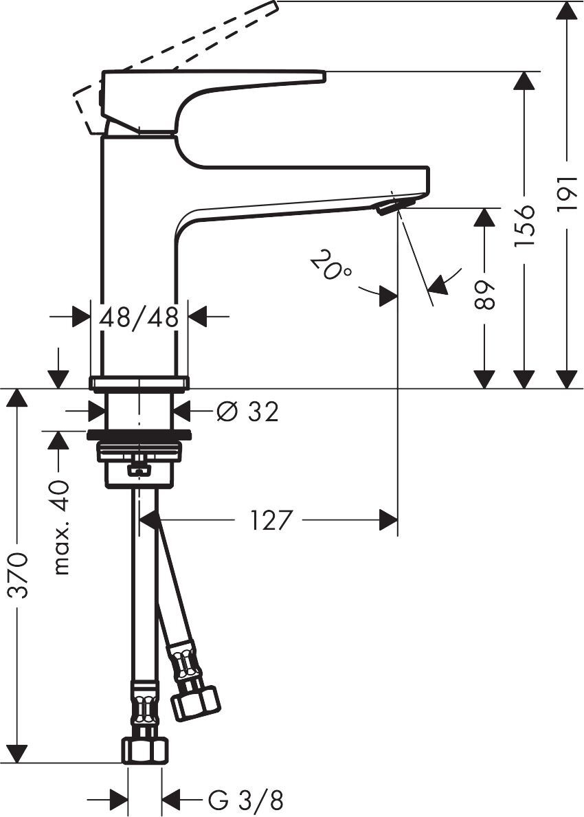 Смеситель для раковины Hansgrohe 32500990