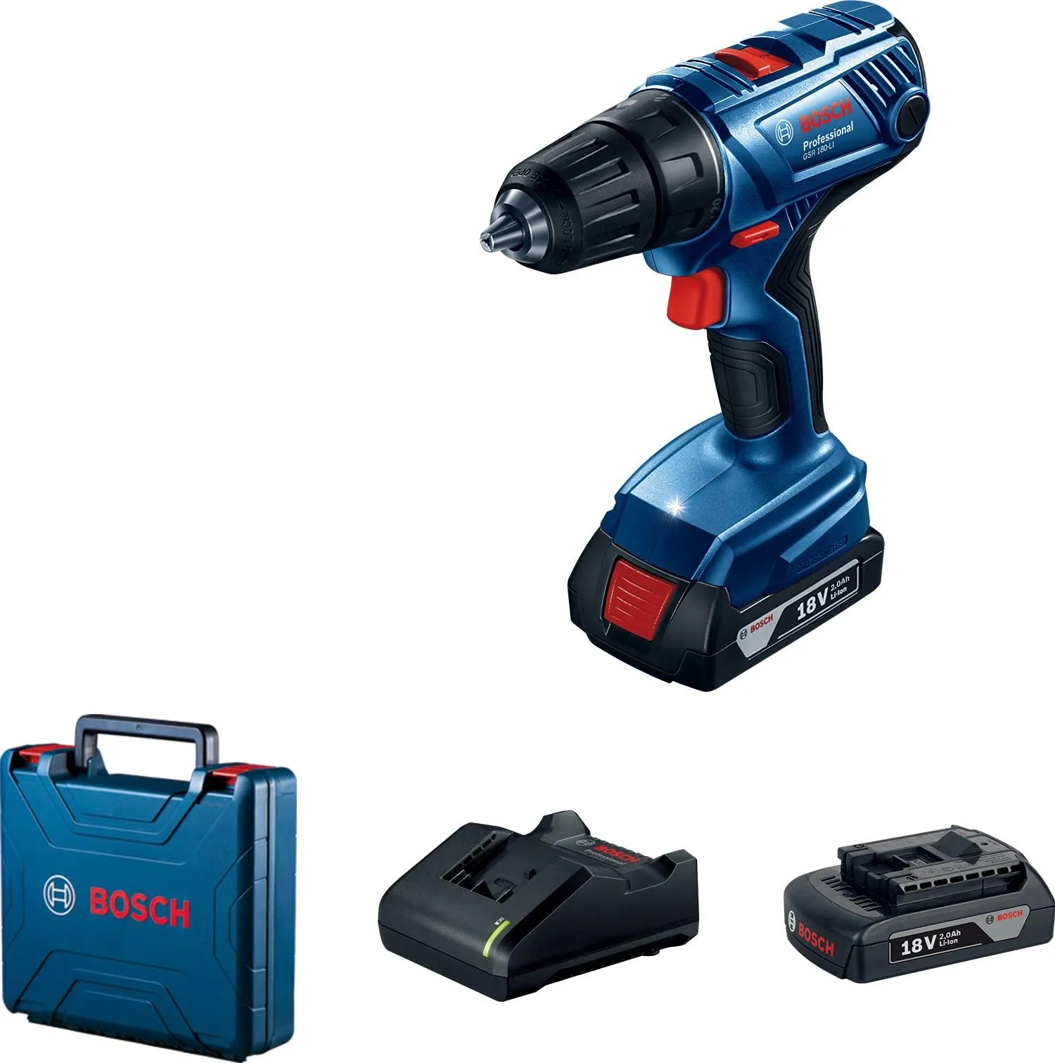 Дрель-шуруповёрт Bosch GSR 180-LI Professional 06019F8109