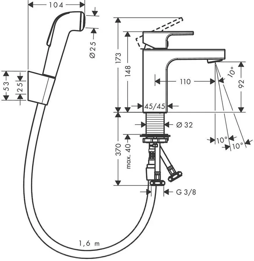 Смеситель Hansgrohe Vernis Shape, хром 71216000