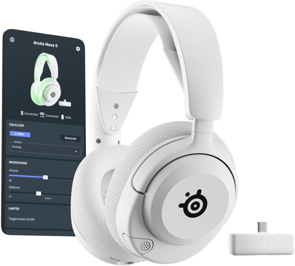 Наушники Steelseries Arctis Nova 5X белого цвета (61677)
