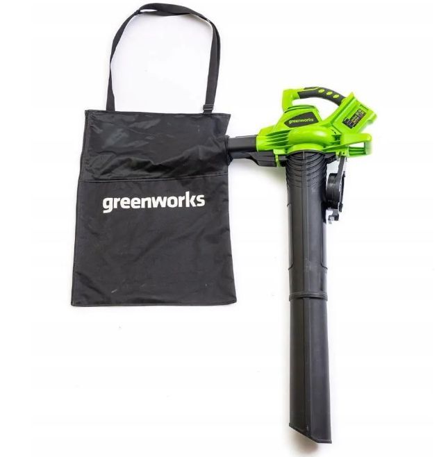 Аккумуляторный садовый пылесос Greenworks 24V GD24X2BV BRUSHLESS (без аккумулятора и зарядного устройства)