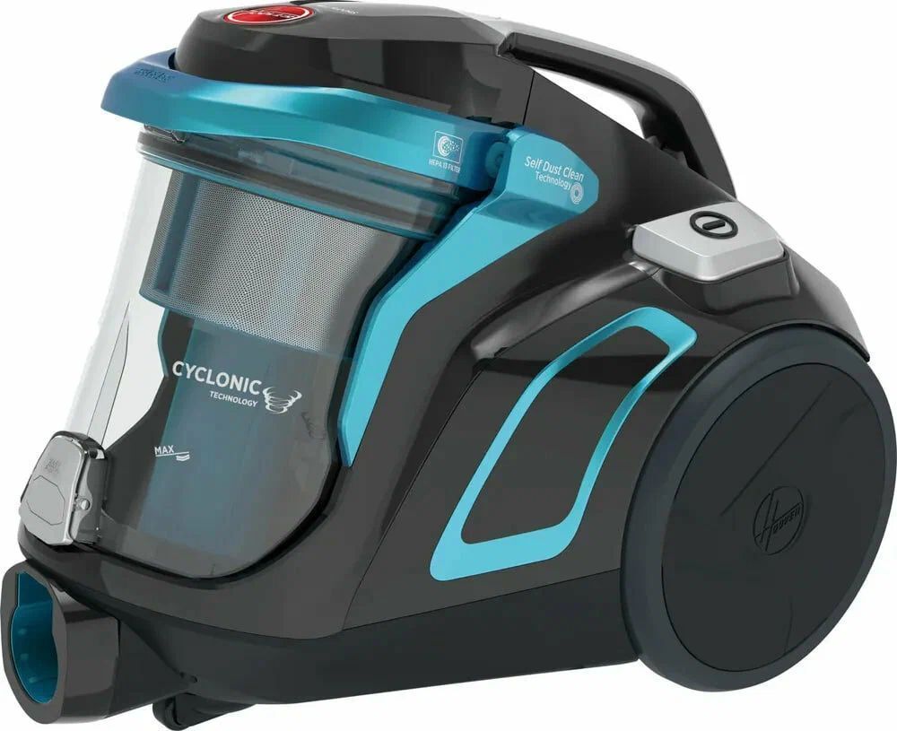 Бытовой пылесос Hoover HP710PAR 011, черный, бирюзовый