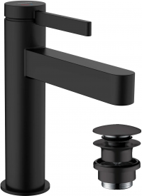 Смеситель для раковины Hansgrohe Finoris 110 чёрный матовый 76024670