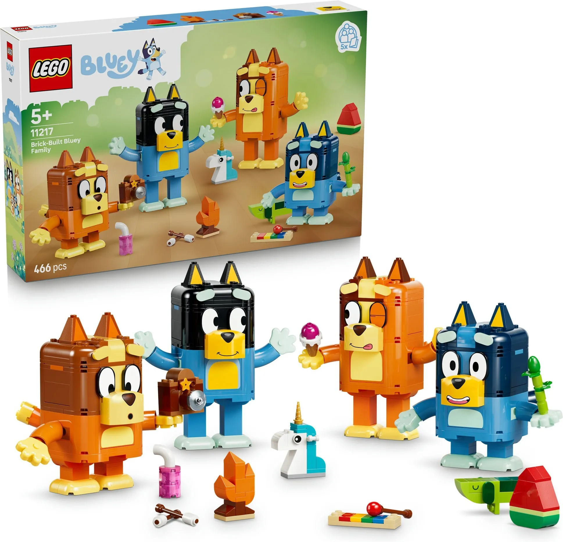 LEGO Bluey 11217 Семья Блуи из кубиков