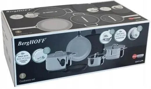 Набор посуды Berghoff Helix из 9 предметов из нержавеющей стали (1315089)